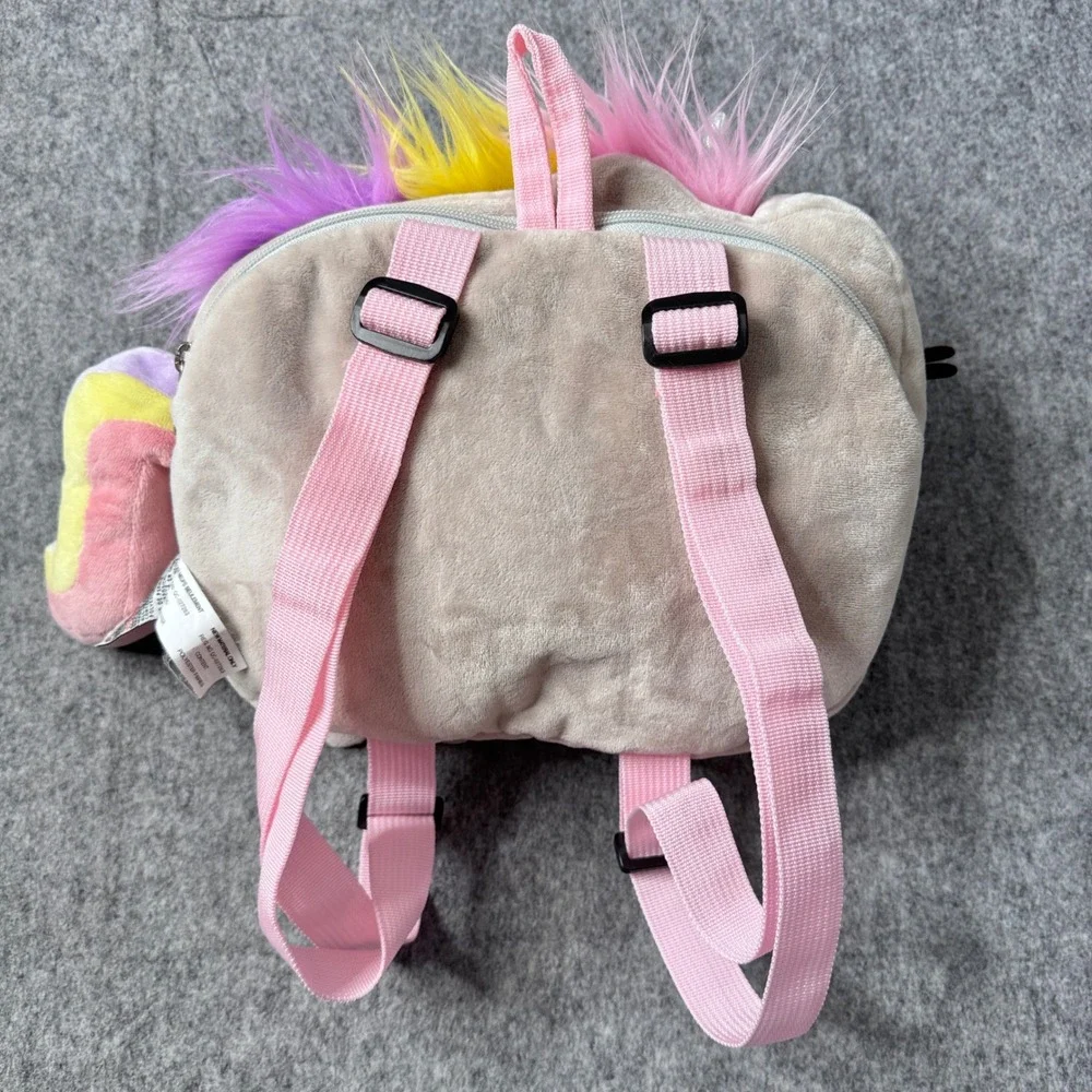 Pusheen GUND Super Pusheenicorn Plush Backpack Gray Pink Unicorn Cat 6052092